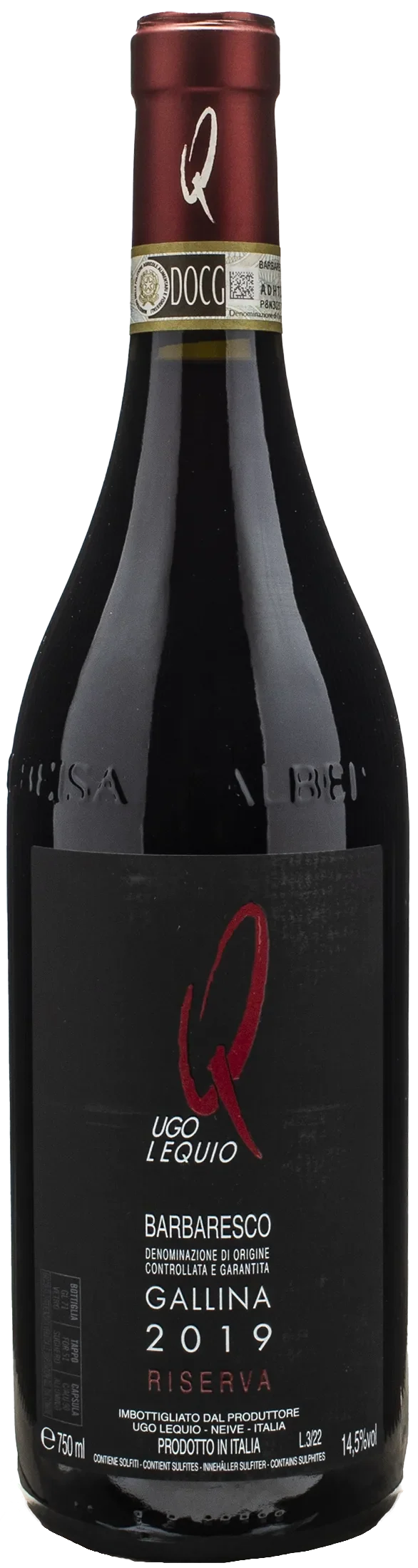 Ugo Lequio Barbaresco Gallina Riserva 2019