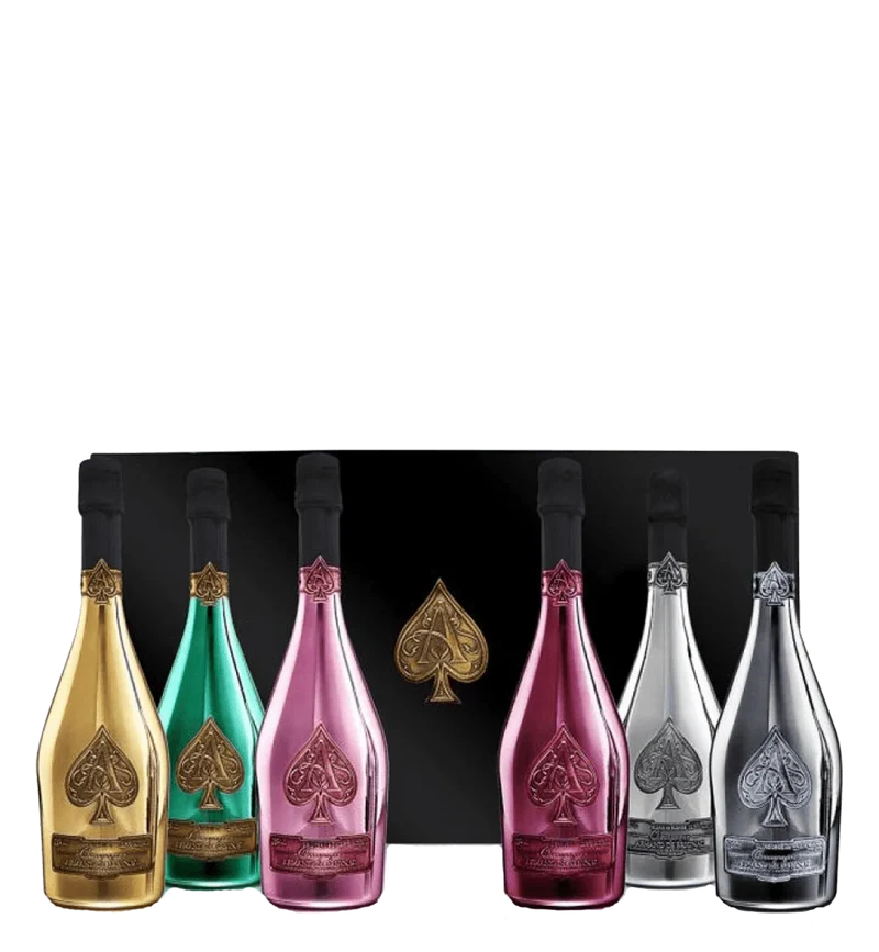 Armand de Brignac La Collection of (Gold, Rose, BdB, BdN, DS, Green) - 6 flasker