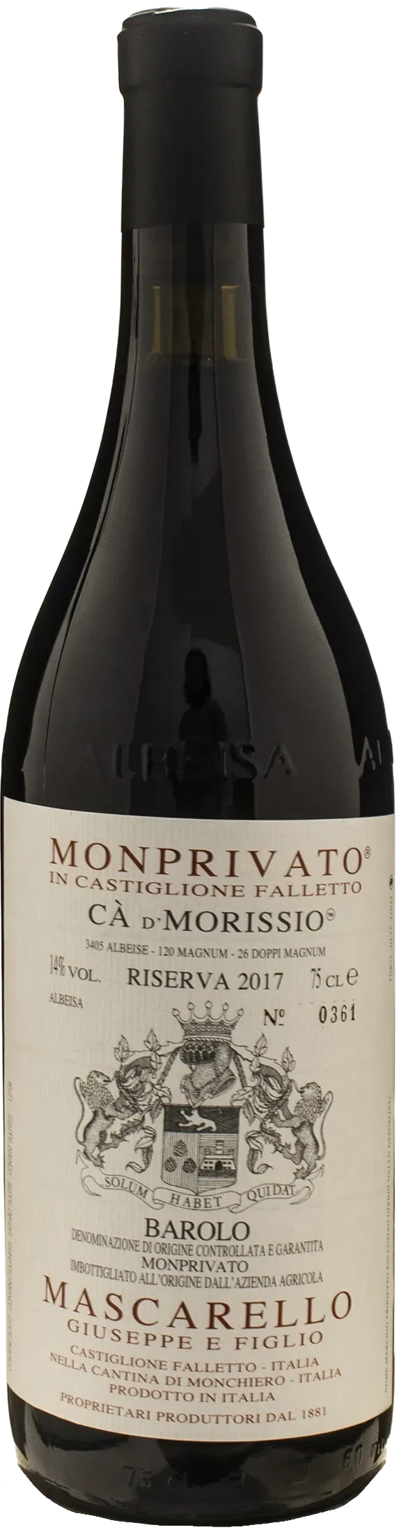 Giuseppe Mascarello Barolo Monprivato Riserva Ca d'Morisso 2017