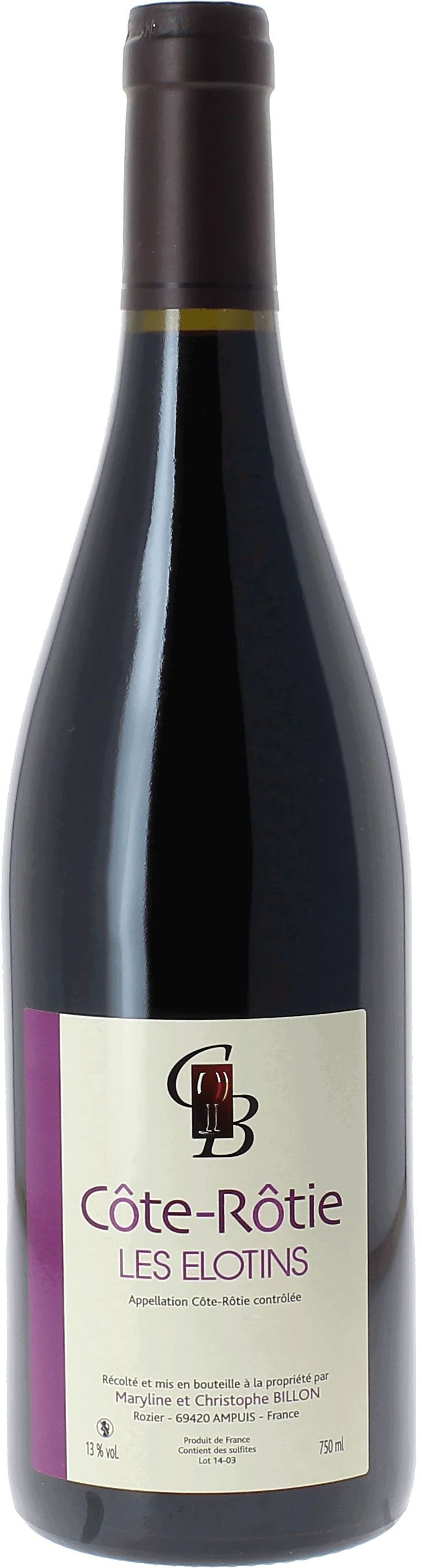 Côte Rotie Les Elotins Domaine Billon Côte Rotie, 2022