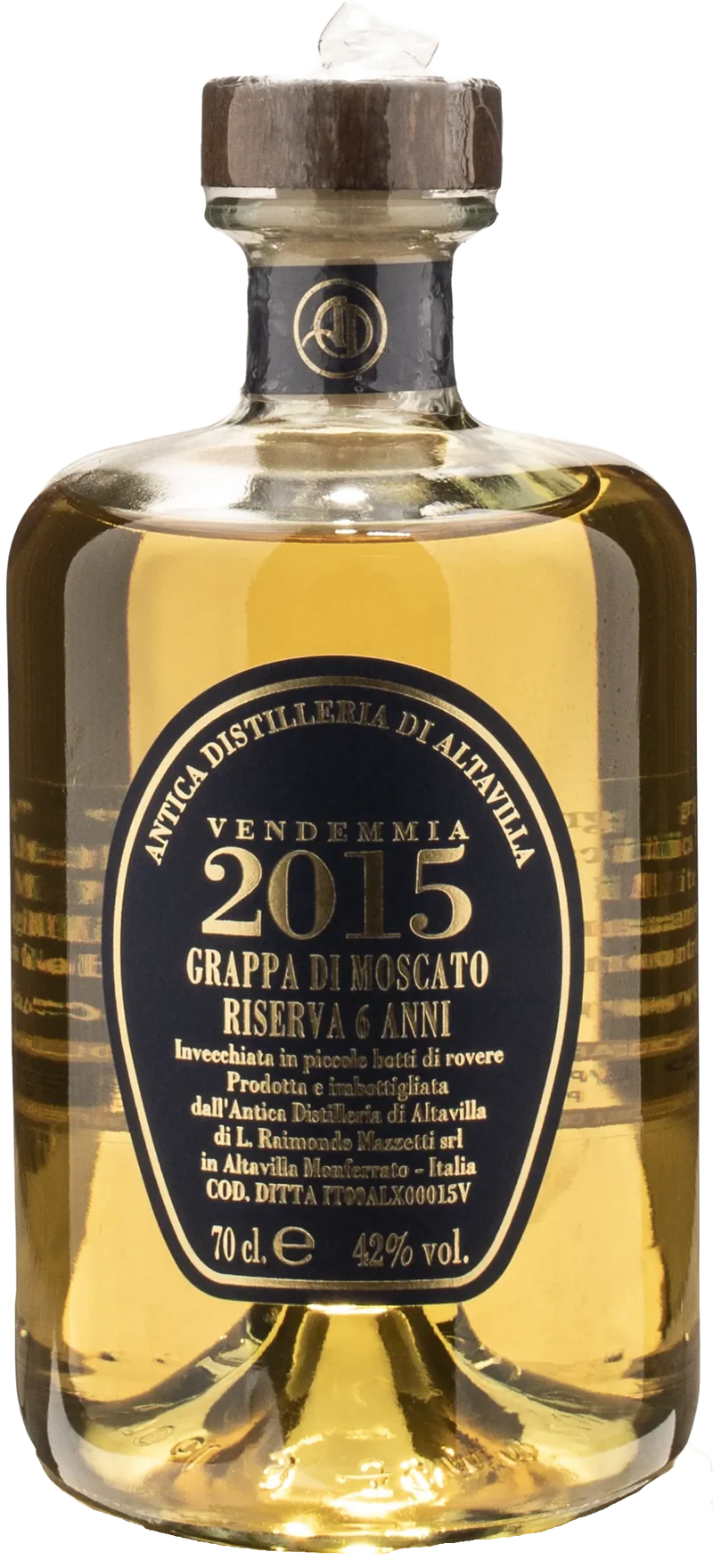 Antica Distilleria Altavilla Grappa di Moscato Riserva (6 Anni) 0.7L 2015
