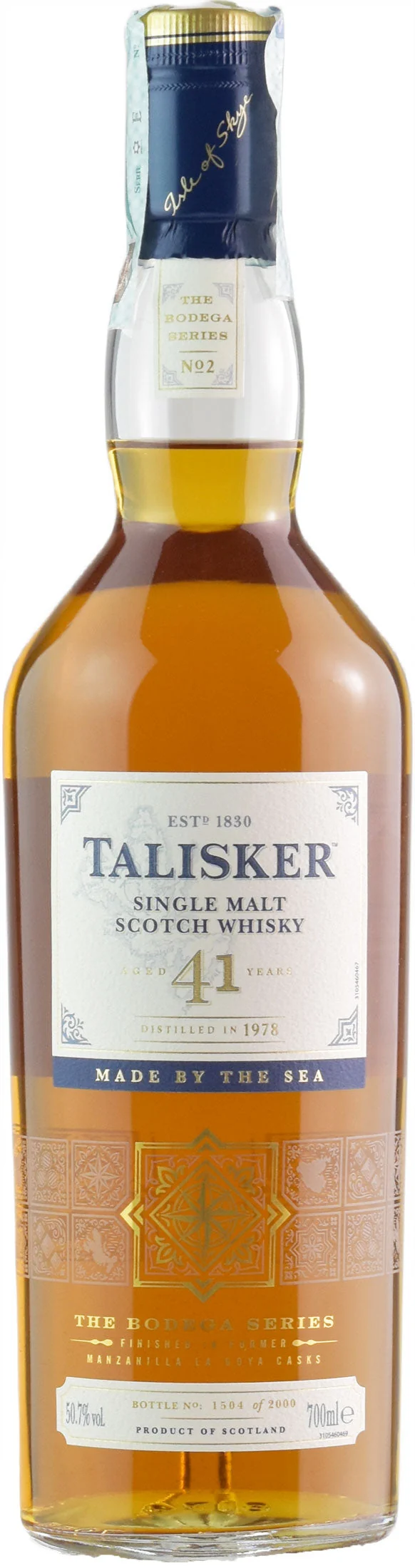 Talisker Scotch Whisky Single Malt The bodega series 41 Y.O. 0.7L