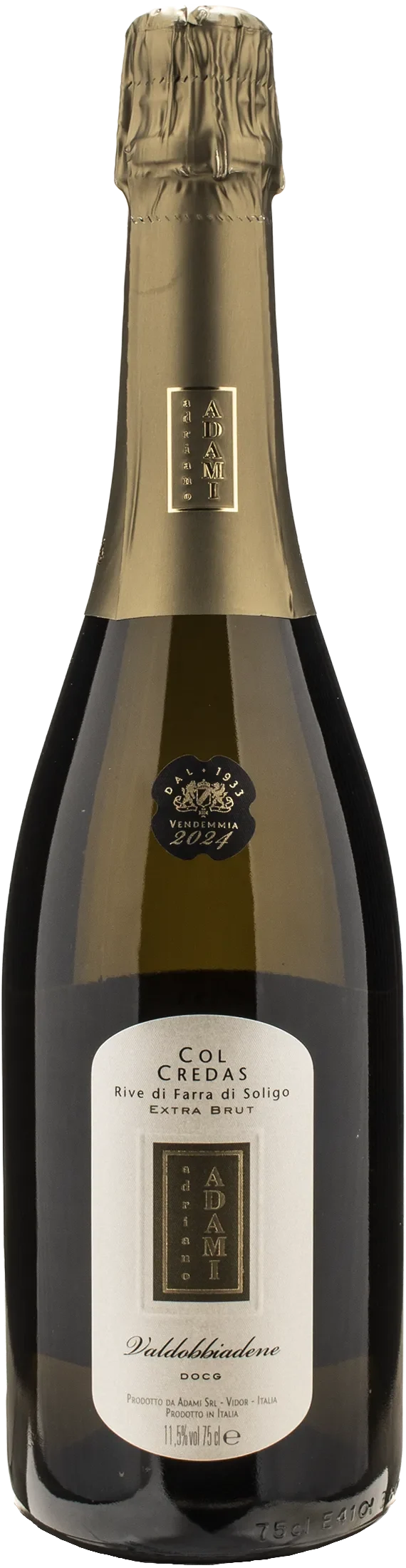 Adami Valdobbiadene Prosecco Rive di Farra di Soligo Extra Brut Col Credas 2024