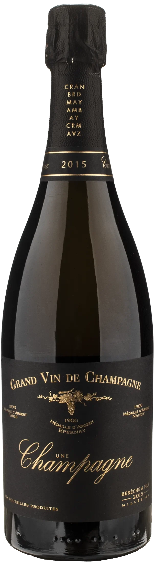 Bereche Champagne Une Extra Brut Millesime 2015