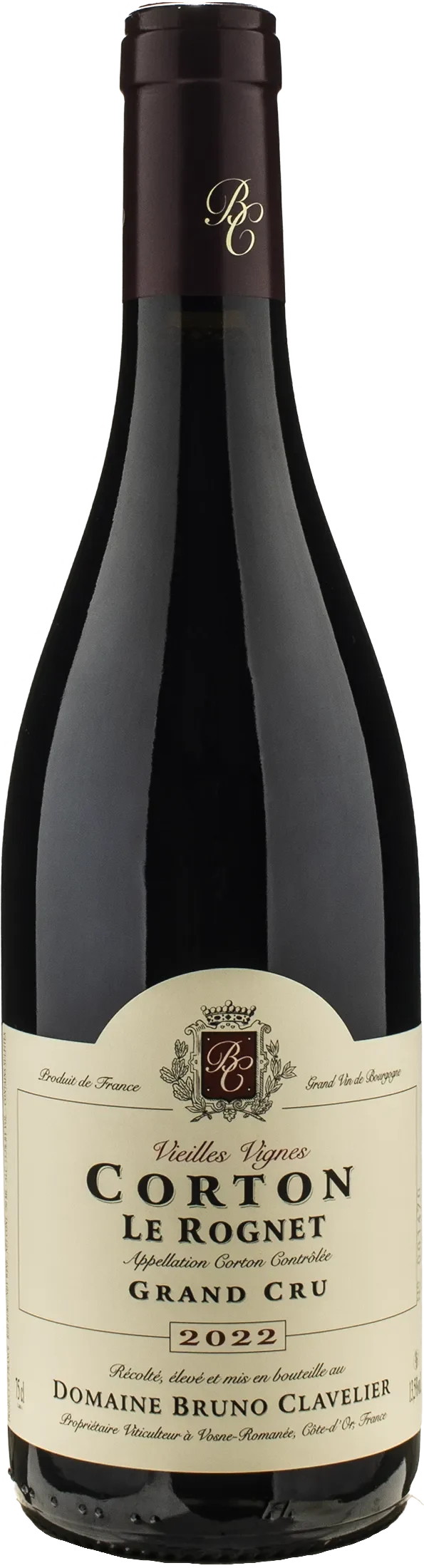 Domaine Bruno Clavelier Corton Grand Cru Le Rognet Vieilles Vignes 2022