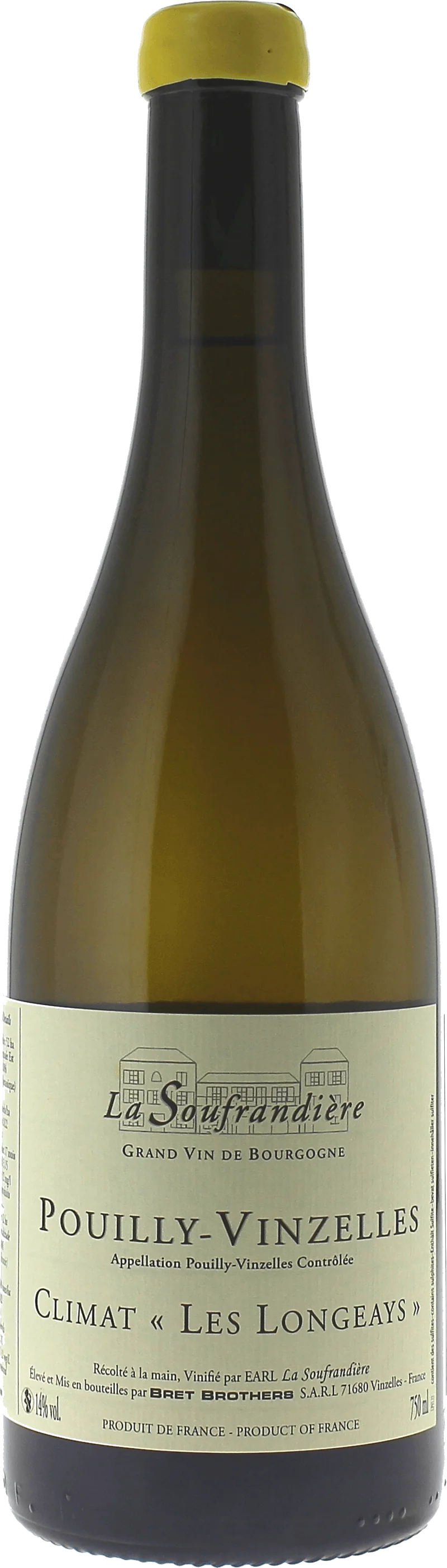 Pouilly Vinzelles Climat "les Longeays" La Soufrandière Domaine Bret Brothers, 2022